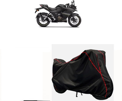 Autohug Waterproof Two Wheeler Cover for Suzuki(Gixxer SF 250, Black, Red)