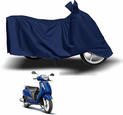 MOCKHE Two Wheeler Cover for Suzuki(Access, Blue)