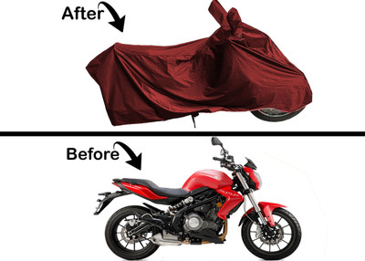 Archistylo Waterproof Two Wheeler Cover for Benelli(TNT 300, Maroon)