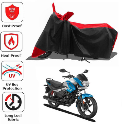 AIKOZIYA Waterproof Two Wheeler Cover for Hero(Passion Pro, Black, Red)