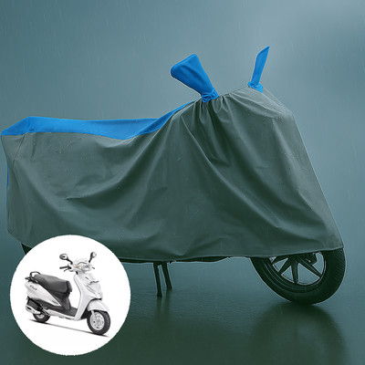 PAGORA Waterproof Two Wheeler Cover for Hero(Duet LX 110CC, Grey, Blue)