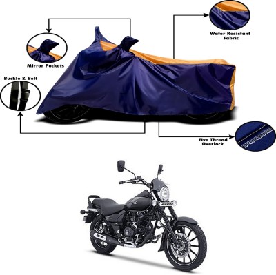 SMDP Waterproof Two Wheeler Cover for Bajaj(Avenger 160 Street, Orange, Blue)