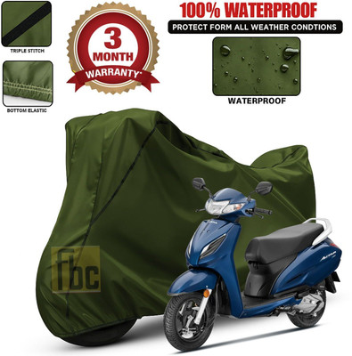 FBC Waterproof Two Wheeler Cover for Honda(Activa 125, Green, Black)