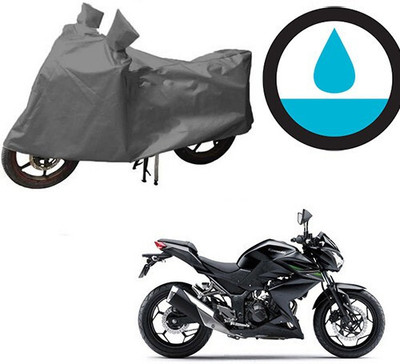 DeepShakshi AUTOMOTIVE Waterproof Two Wheeler Cover for Kawasaki(Z250, Grey)