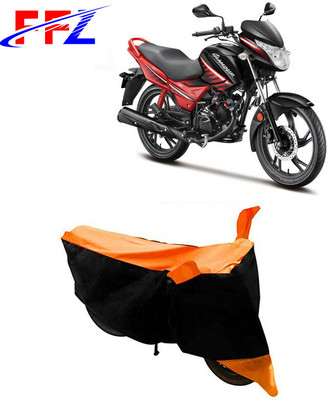 FFZ Waterproof Two Wheeler Cover for Hero(Glamour, Black, Orange)