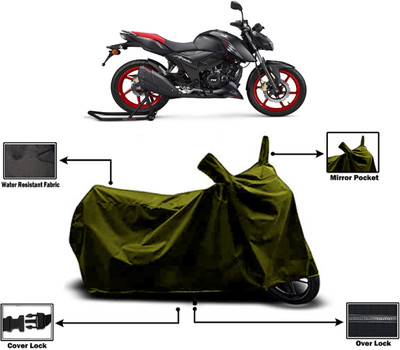 Amexride Two Wheeler Cover for TVS(Apache, Green)