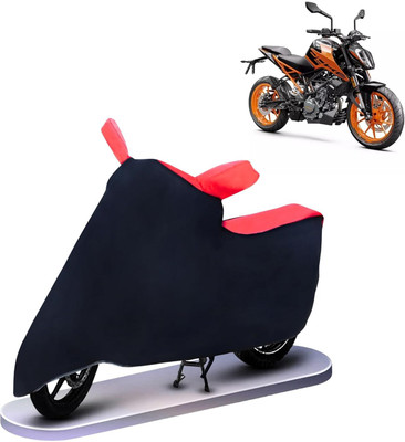 KEDIT Two Wheeler Cover for KTM(200 Duke BS6, Red, Black)