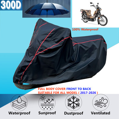 AutoGalaxy Waterproof Two Wheeler Cover for TVS(XL 100, Black, Red)