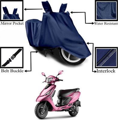DeepShakshi AUTOMOTIVE Two Wheeler Cover for TVS(Scooty Zest 110 BS6, Black)