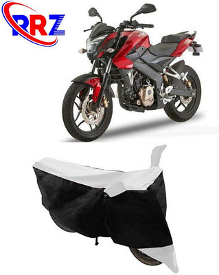 RRZ Waterproof Two Wheeler Cover for Bajaj(Pulsar 200 NS DTS-i, Black, White)