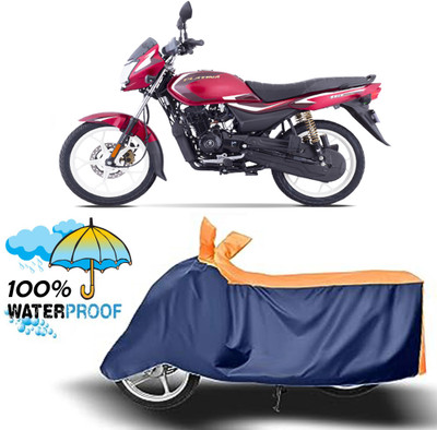 ROYAL AUTO MART Waterproof Two Wheeler Cover for Bajaj(Platina 110, Orange, Blue)