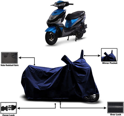 Amexride Two Wheeler Cover for Ampere(REO BS6, Blue)