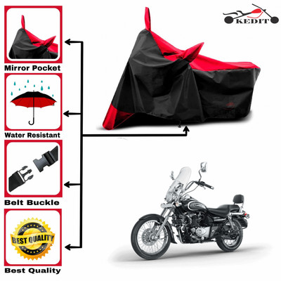 AASHTIK MART Two Wheeler Cover for Bajaj(Avenger 220 Cruise, Red, Black)
