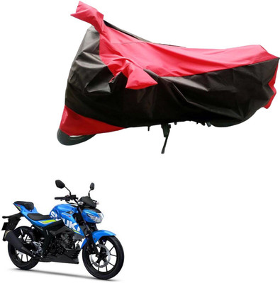 MWBB Waterproof Two Wheeler Cover for Suzuki(GSX, Black, Red)