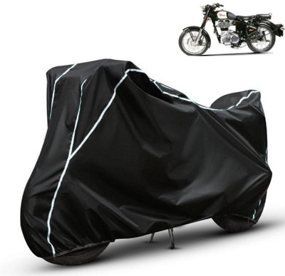 Amikan Waterproof Two Wheeler Cover for Royal Enfield(Bullet 350, Black)