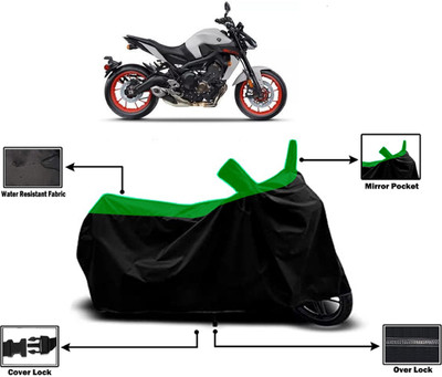 Amexride Two Wheeler Cover for Yamaha(MT 09 BS6, Green)