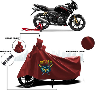 DeepShakshi AUTOMOTIVE Waterproof Two Wheeler Cover for TVS(Apache RTR 180, Maroon)