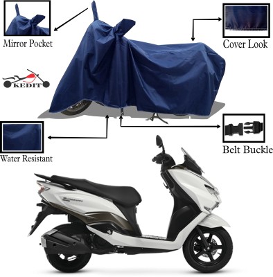 KEDIT Two Wheeler Cover for Suzuki(Burgman Street 125, Blue)