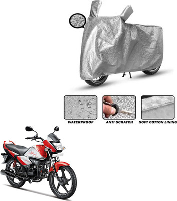 FKOK Waterproof Two Wheeler Cover for Hero(Splendor I Smart, Silver)