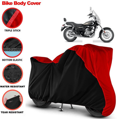 Grizzly Two Wheeler Cover for Bajaj(Avenger 220 street, Black, Red)