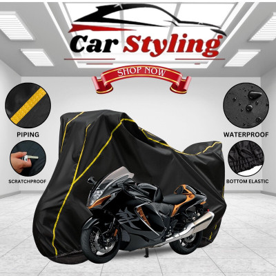Car Styling Waterproof Two Wheeler Cover for Suzuki(Hayabusa, Black, Yellow)