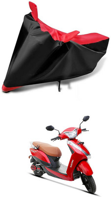 AutoGalaxy Waterproof Two Wheeler Cover for Ampere(Magnus Pro, Red, Black)