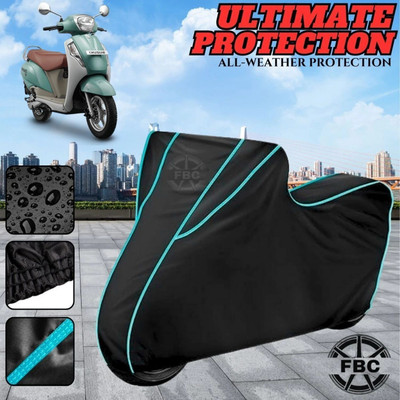 FBC Waterproof Two Wheeler Cover for Suzuki(Access 125, Black)