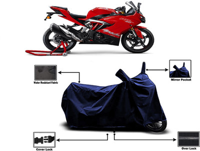 Amexride Two Wheeler Cover for TVS(Apache RR 310, Blue)
