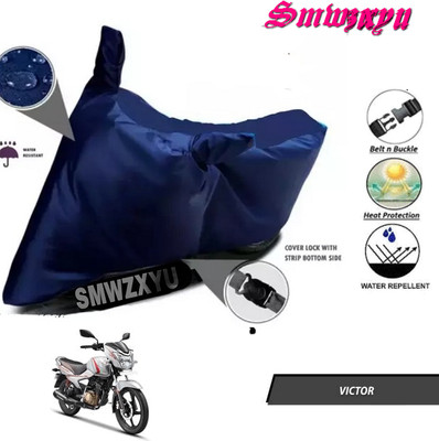 smwzxyu Waterproof Two Wheeler Cover for TVS(Victor, Blue)