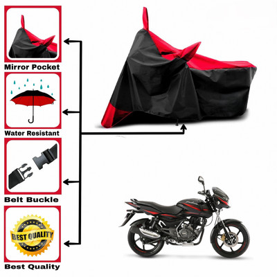 DeepShakshi AUTOMOTIVE Two Wheeler Cover for Bajaj(Pulsar 125, Red, Black)