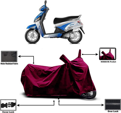 Amexride Two Wheeler Cover for Mahindra(Gusto Electric BS6, Maroon)