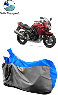 Autofly Waterproof Two Wheeler Cover for Suzuki(Bandit, Grey, Blue)