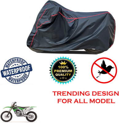 THE REAL ARV Waterproof Two Wheeler Cover for Kawasaki(KLX 140, Black)