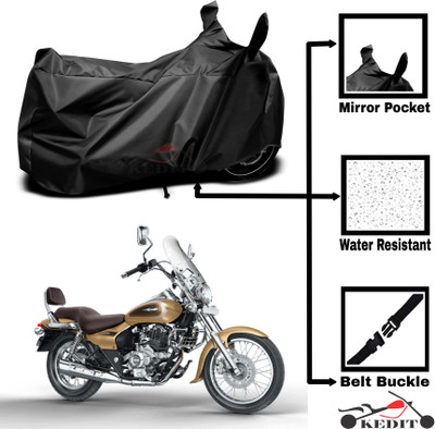 KEDIT Two Wheeler Cover for Bajaj(Avenger 220 DTS-i, Black)