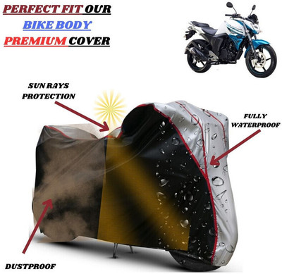 kerwa Waterproof Two Wheeler Cover for Yamaha(FZ FI, Black, Silver)