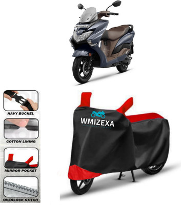 WMIZEXA Two Wheeler Cover for Suzuki(Red, Black)