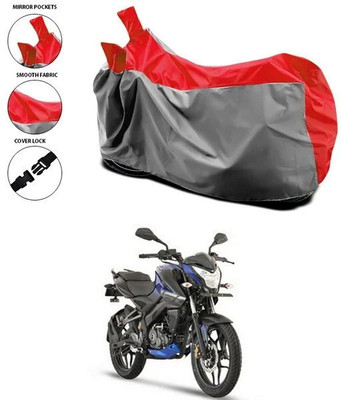 SEBONGO Waterproof Two Wheeler Cover for Bajaj(Pulsar 125, Red)