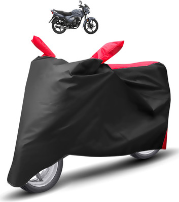Caronix Two Wheeler Cover for Honda(Shine, Red, Black)