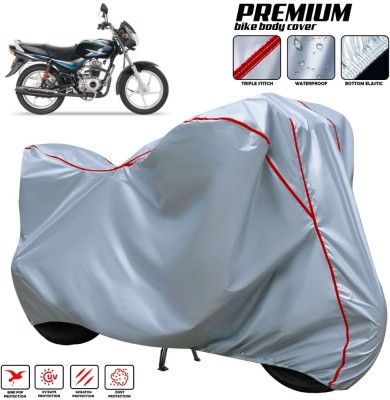 xodi Two Wheeler Cover for Bajaj(CT 100, Silver, Red, Multicolor)