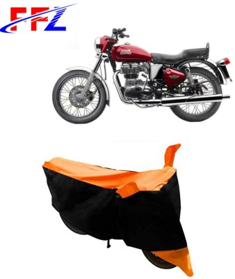 FFZ Waterproof Two Wheeler Cover for Royal Enfield(Electra 4S, Black, Orange)