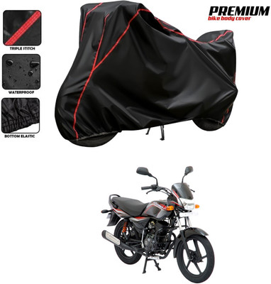DeepShakshi AUTOMOTIVE Two Wheeler Cover for Bajaj(Platina 125, Black, Red)