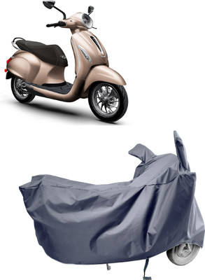 Amexride Two Wheeler Cover for Bajaj(New Chetak, Grey)