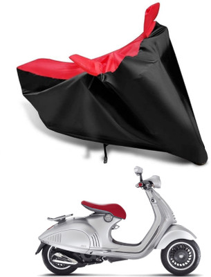 KEDIT Two Wheeler Cover for Piaggio(Vespa LX, Red, Black)