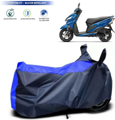 ma collections Waterproof Two Wheeler Cover for Honda(Grazia, Black, Blue)