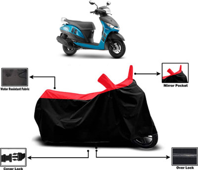 KEDIT Two Wheeler Cover for Yamaha(Alpha, Red)