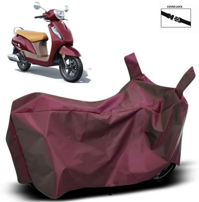 ma collections Waterproof Two Wheeler Cover for Suzuki(Access, Maroon)