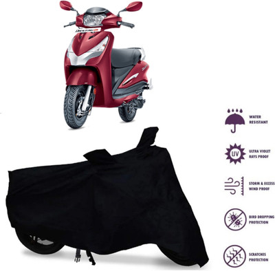 WMIZEXA Waterproof Two Wheeler Cover for Universal For Bike(Destini 125, Black)