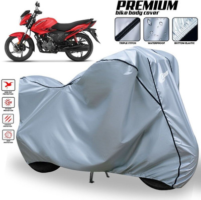 SThanaveX Waterproof Two Wheeler Cover for Hero(Glamour Blaze, Silver, Black)