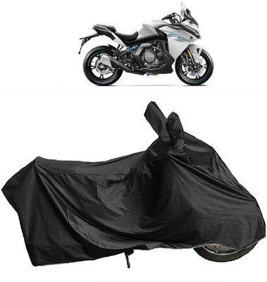MMSSTAR Waterproof Two Wheeler Cover for CFMoto(650GT, Black)