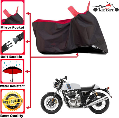 KEDIT Two Wheeler Cover for Royal Enfield(Red, Black)